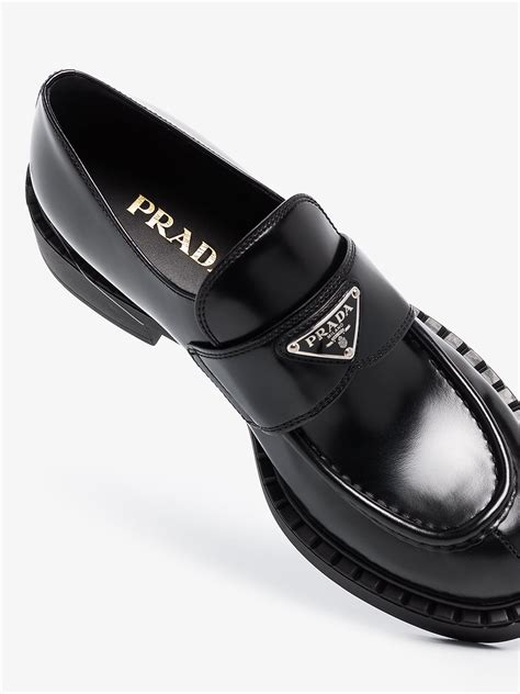 prada logo plaque loafers.